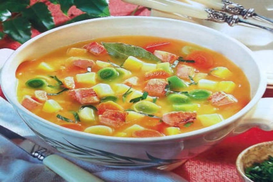 Овощной суп с репой и свининой "Осеннее настроение"