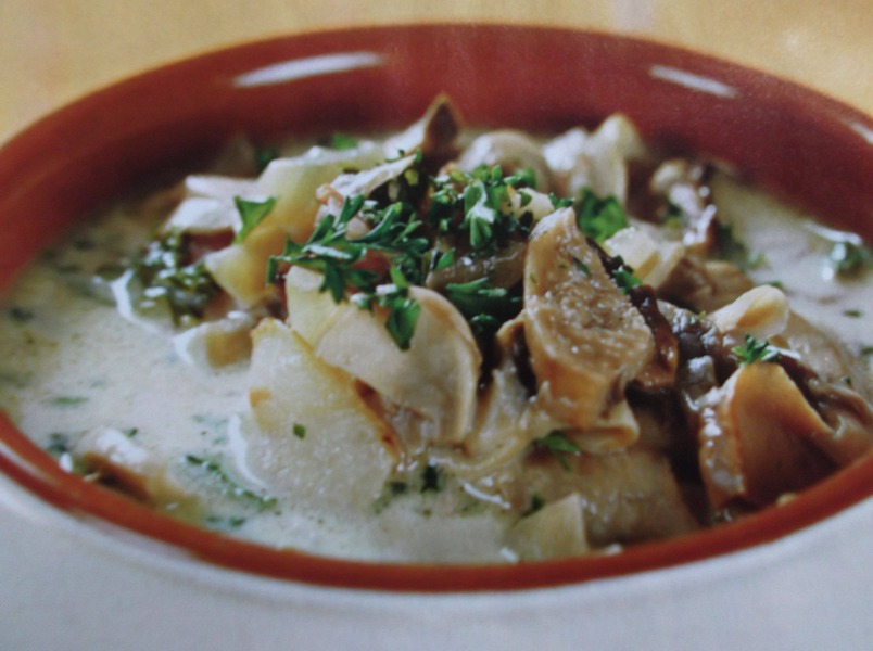 Суп из шампиньонов и белых грибов