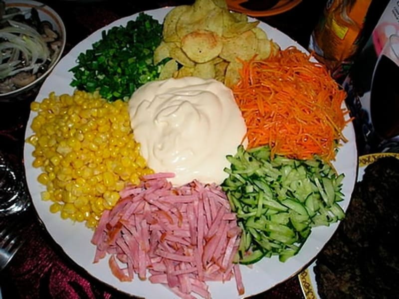 Полезный постный салат из овощей "Козел в огороде"
