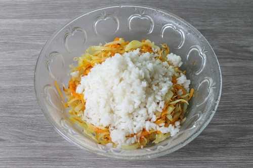 Морковь с капустой и рисом