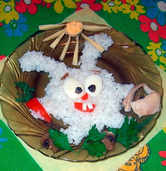 Детское блюдо с рисом
