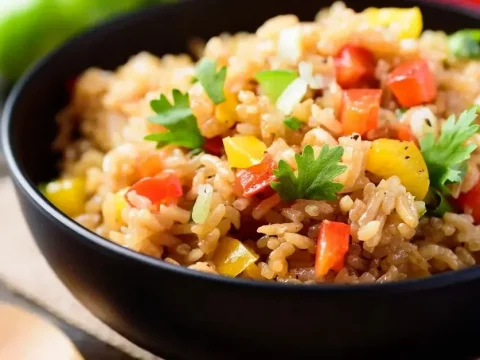Рис по-китайски с овощами