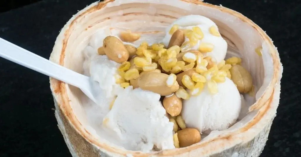 Домашнее кокосово-ореховое мороженое