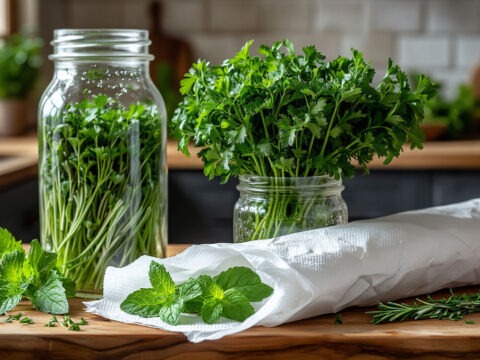Как сохранить свежесть зелени
