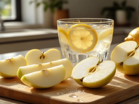 Как избежать потемнения яблок после нарезки