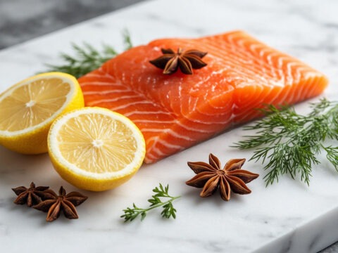 Пряные травы и специи для маринования красной рыбы